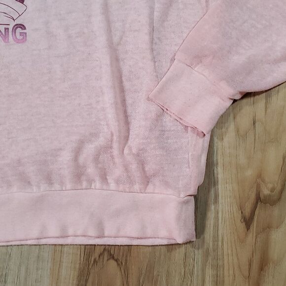 🧚♂️Disney Pink Lion King Long Sleeve Burnout Sweatshirt Large - Picture 5 of 8